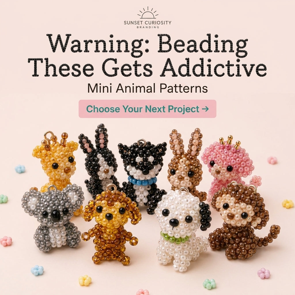 🐶 Miniature Beaded Animal Charm Collection — 6 Patterns (PDF)