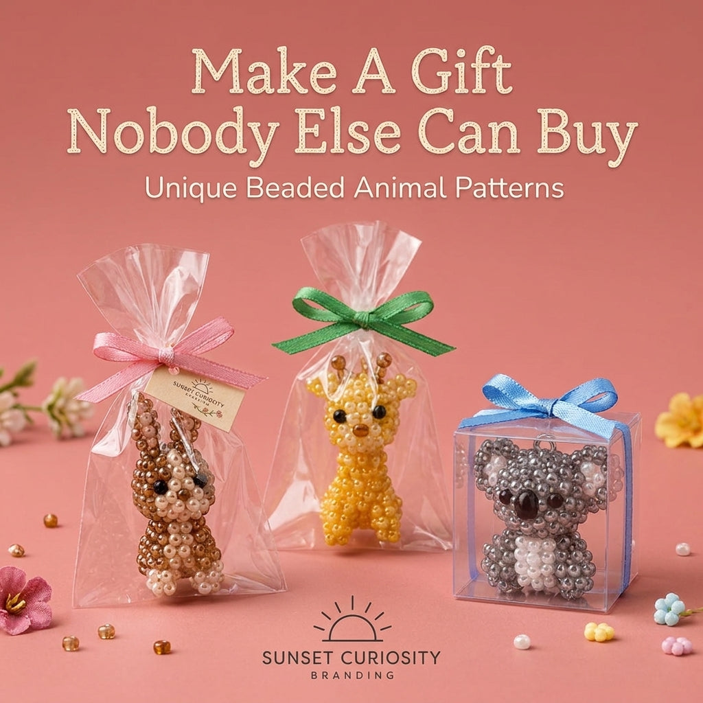 🐶 Miniature Beaded Animal Charm Collection — 6 Patterns (PDF)