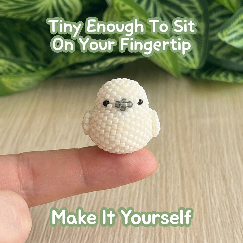 🐤 Chubby Beaded Bird Charm — 3D Seed Bead Pattern (PDF)