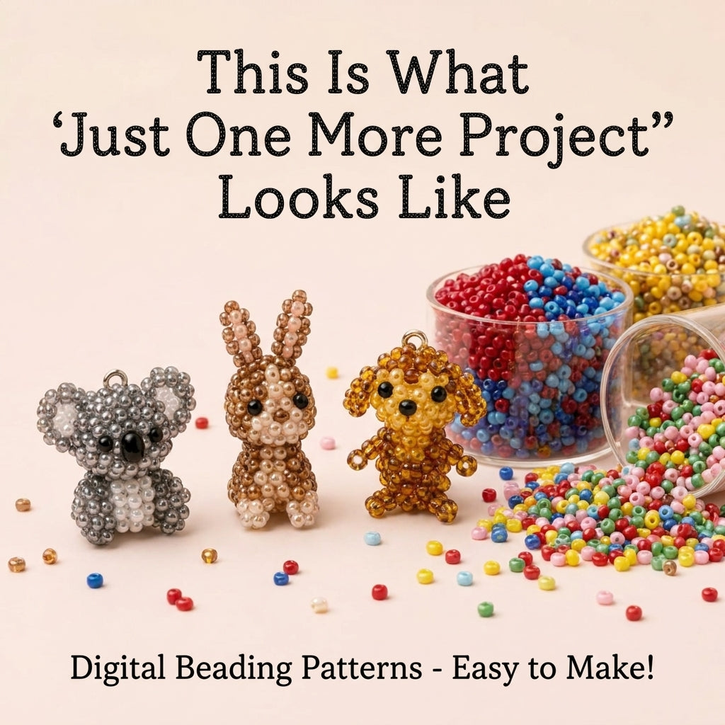 🐶 Miniature Beaded Animal Charm Collection — 6 Patterns (PDF)