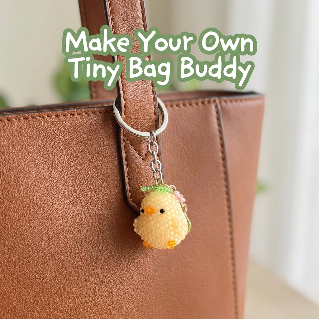 🐤 Chubby Beaded Bird Charm — 3D Seed Bead Pattern (PDF)
